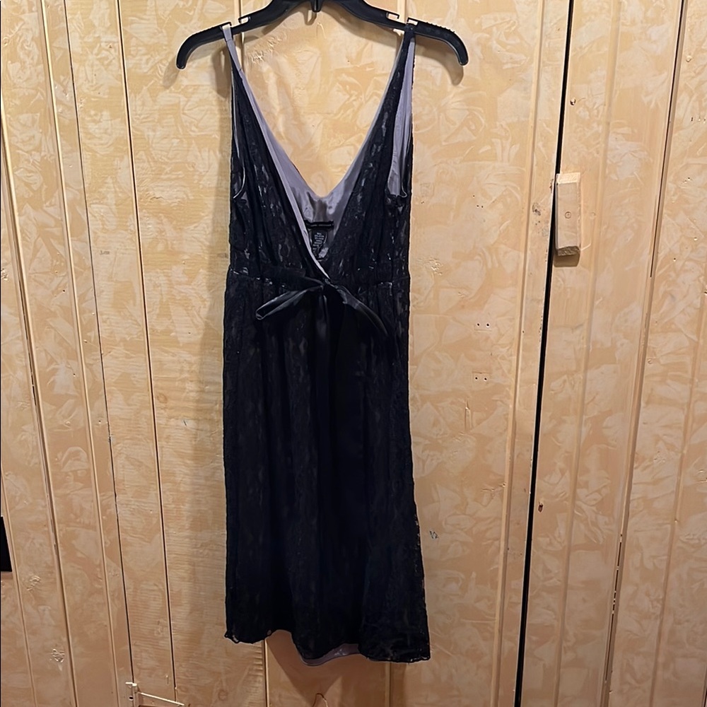 New York & Company Black and Silver Dress